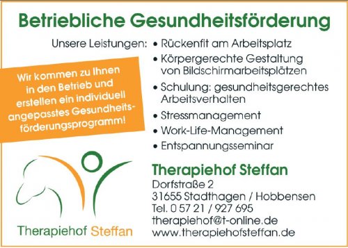 Leistungen Betriebliche Gesundheitsförderung